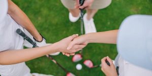Golfers Shaking hands